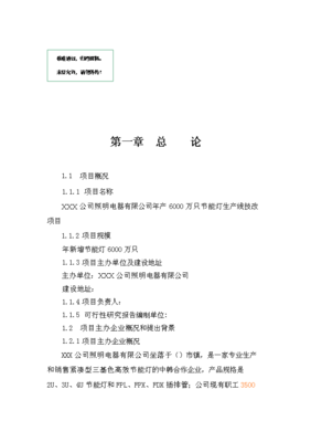 千万支节能灯项目可行性商业策划书.doc_中文版高速下载