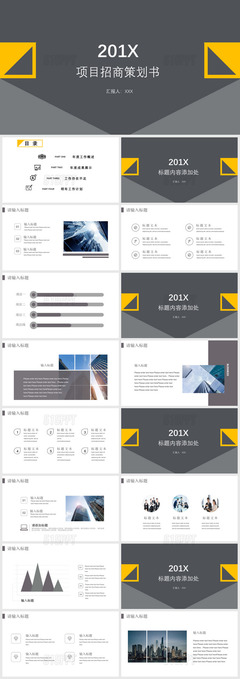 2019项目策划招商书通用招商--PPT模板